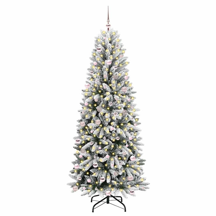 Albero di Natale Artificiale-Albero Natalizio con 300 LED Bianco 240 cm 371198