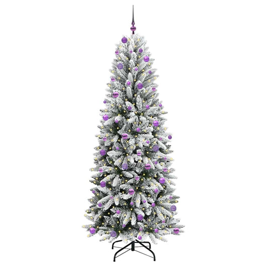 Albero di Natale Artificiale-Albero Natalizio con 300 LED Bianco 240 cm 613546
