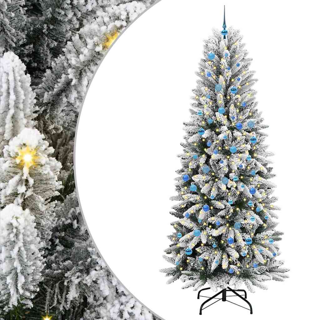 Albero di Natale Artificiale-Albero Natalizio con 300 LED Bianco 240 cm 767533