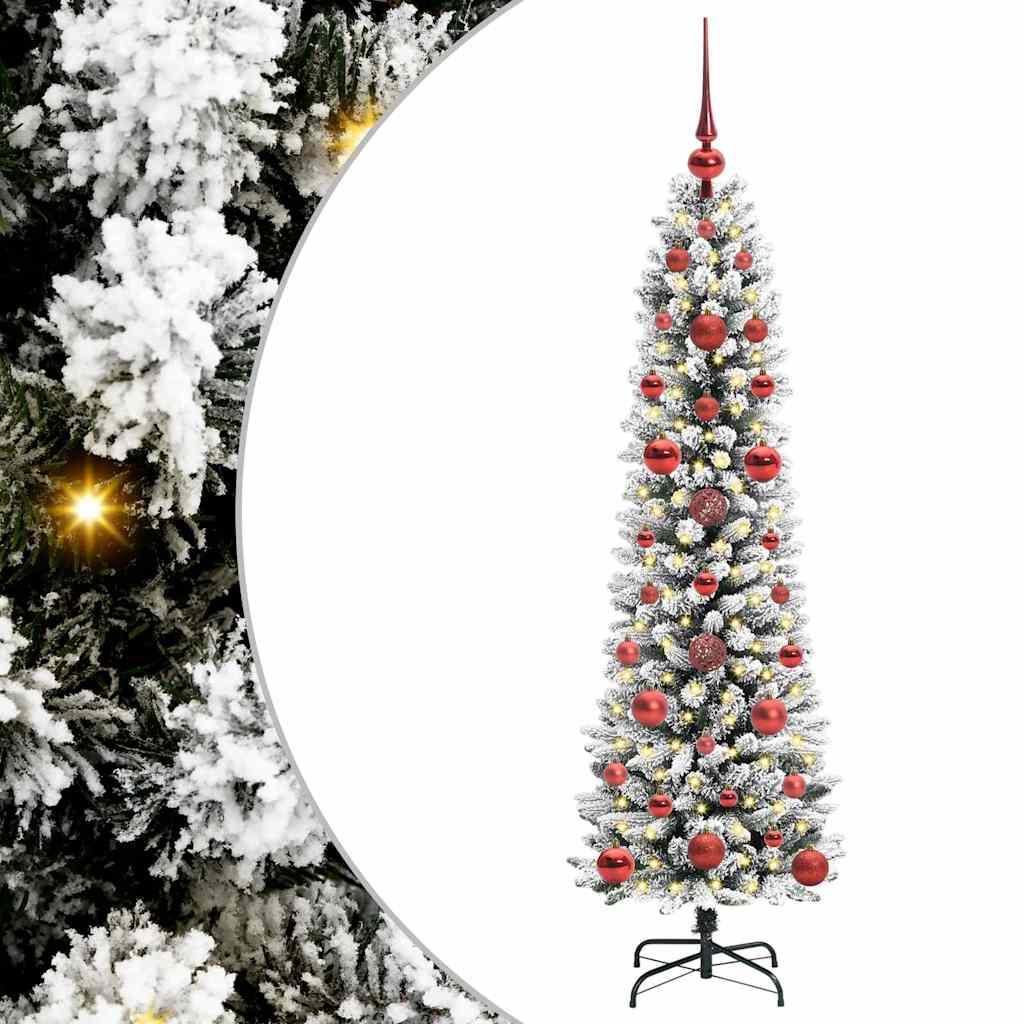 Albero di Natale Artificiale-Albero Natalizio con 150 LED Bianco 120 cm 370214