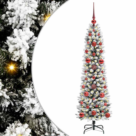 Albero di Natale Artificiale-Albero Natalizio con 150 LED Bianco 120 cm 370214