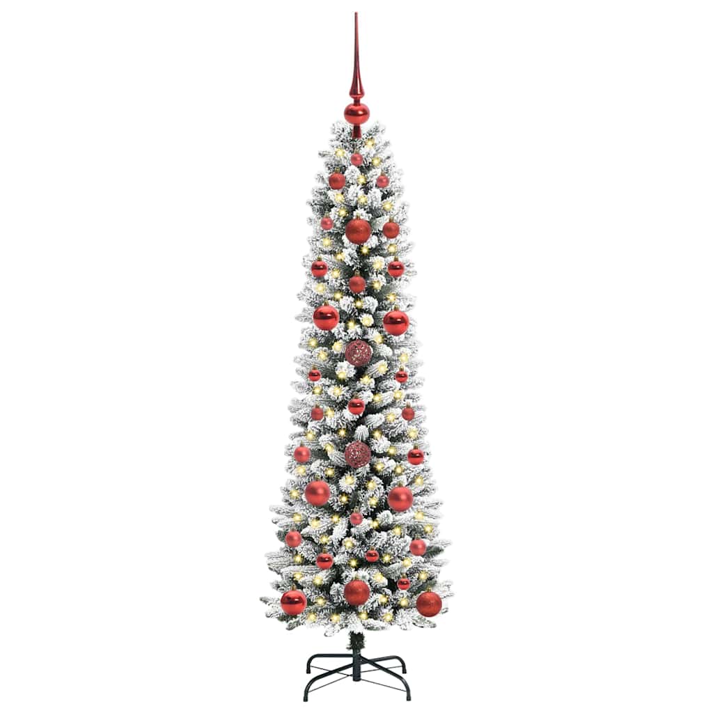 Albero di Natale Artificiale-Albero Natalizio con 150 LED Bianco 120 cm 370214