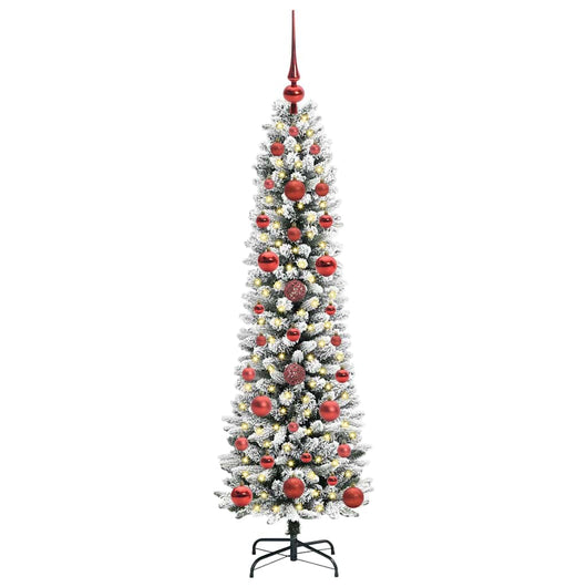 Albero di Natale Artificiale-Albero Natalizio con 150 LED Bianco 120 cm 370214