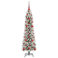 Albero di Natale artificiale con 150 LED Verde e bianco 120 cm 3396081