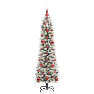 Albero di Natale artificiale con 150 LED Verde e bianco 120 cm 3396081