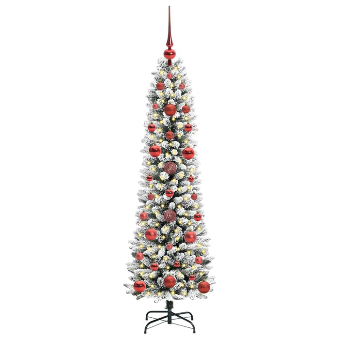 Albero di Natale artificiale con 150 LED Verde e bianco 120 cm 3396081