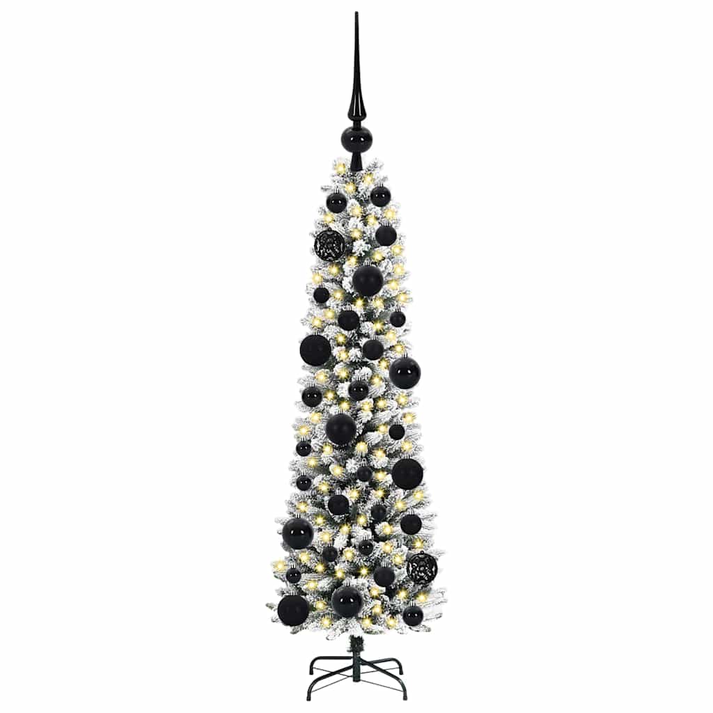 Albero di Natale artificiale con 150 LED Verde e bianco 120 cm 3396082