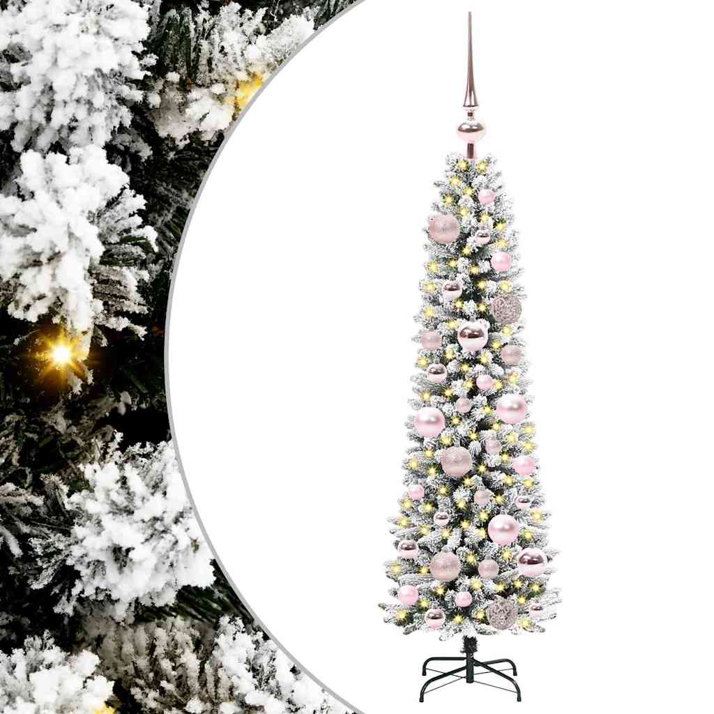 Albero di Natale Artificiale-Albero Natalizio con 150 LED Bianco 120 cm 161352