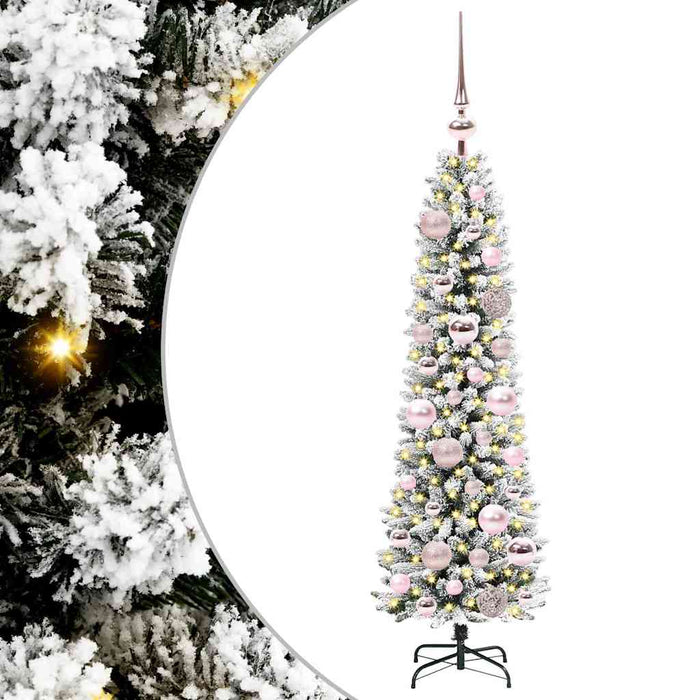 Albero di Natale artificiale con 150 LED Verde e bianco 120 cm 3396083