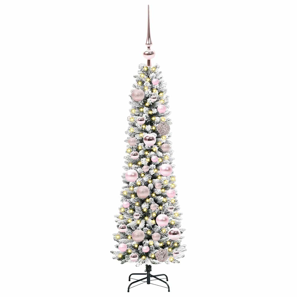 Albero di Natale Artificiale-Albero Natalizio con 150 LED Bianco 120 cm 161352