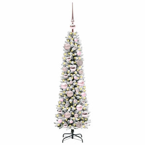 Albero di Natale Artificiale-Albero Natalizio con 150 LED Bianco 120 cm 161352