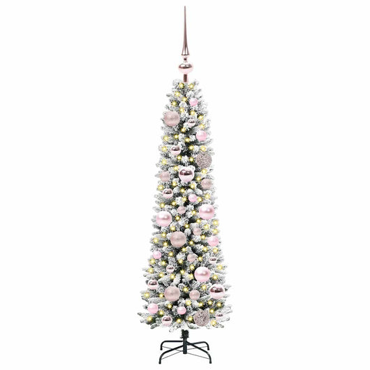Albero di Natale Artificiale-Albero Natalizio con 150 LED Bianco 120 cm 161352
