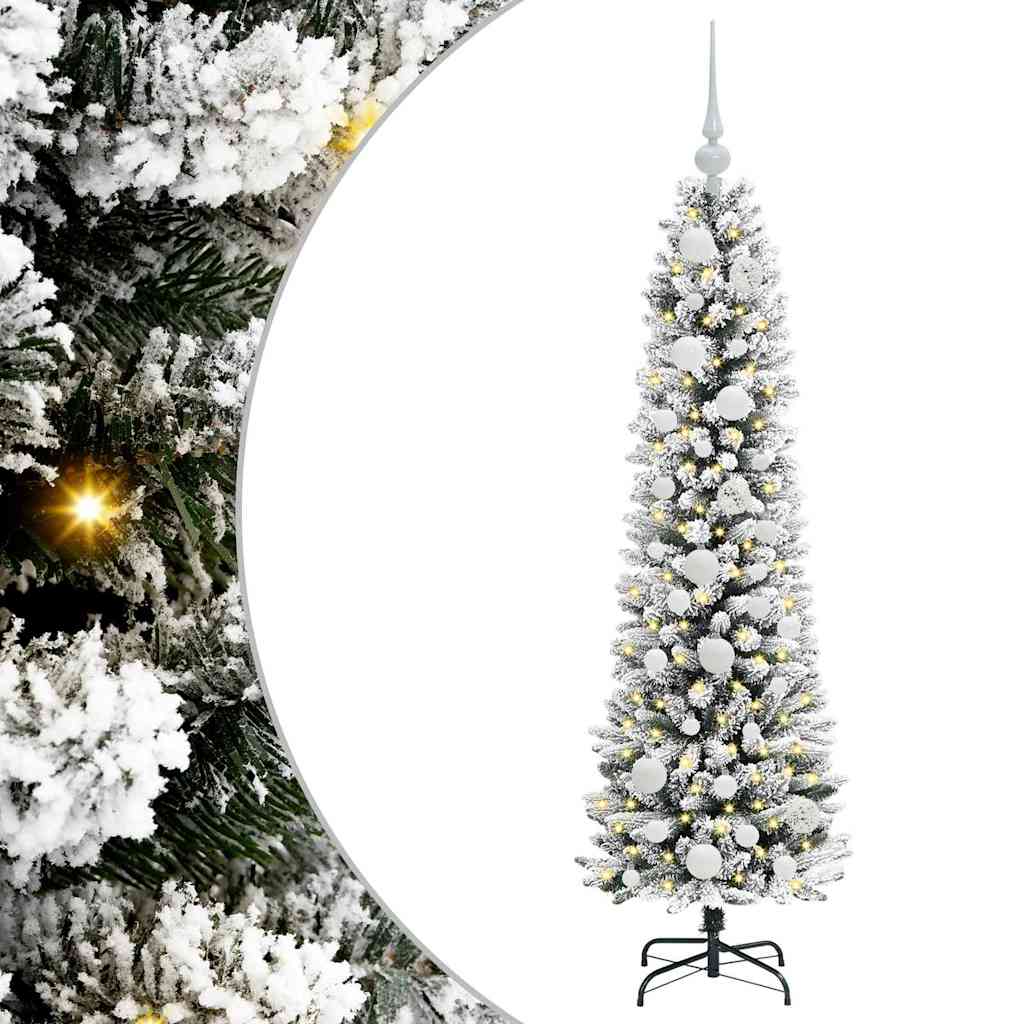 Albero di Natale Artificiale-Albero Natalizio con 150 LED Bianco 120 cm 622151