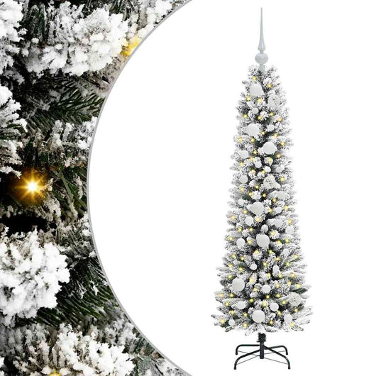 Albero di Natale Artificiale-Albero Natalizio con 150 LED Bianco 120 cm 622151