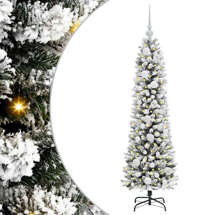 Albero di Natale Artificiale-Albero Natalizio con 150 LED Bianco 120 cm 622151