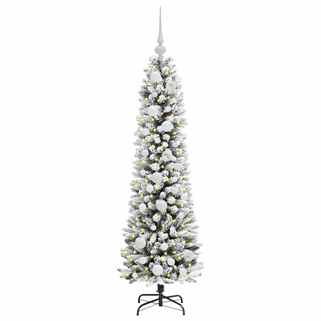 Albero di Natale Artificiale-Albero Natalizio con 150 LED Bianco 120 cm 622151