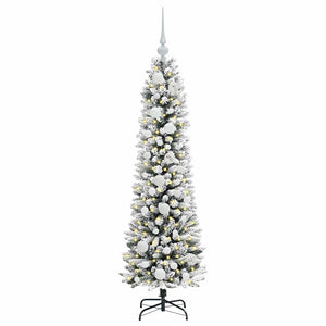 Albero di Natale Artificiale-Albero Natalizio con 150 LED Bianco 120 cm 622151