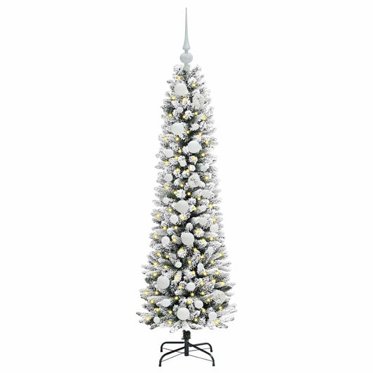 Albero di Natale Artificiale-Albero Natalizio con 150 LED Bianco 120 cm 622151