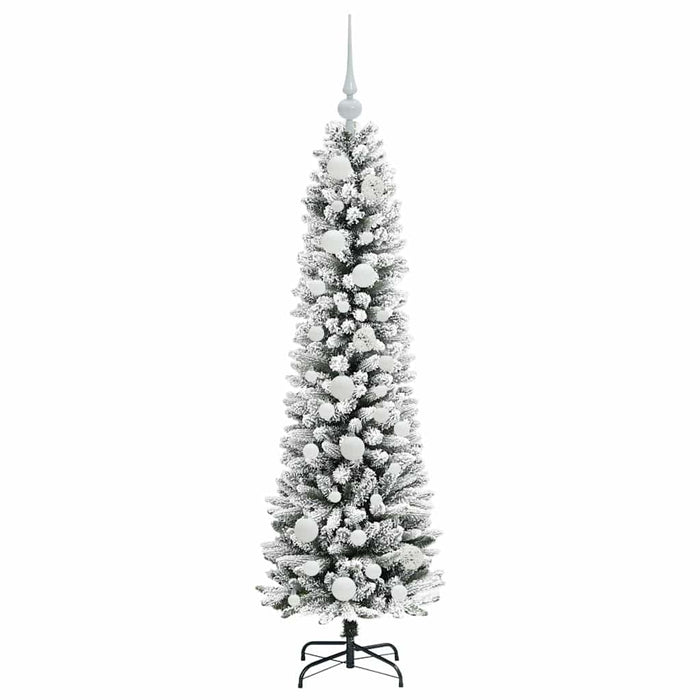 Albero di Natale artificiale con 150 LED Verde e bianco 120 cm 3396084