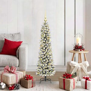 Albero di Natale artificiale con 150 LED Verde e bianco 120 cm 3396085