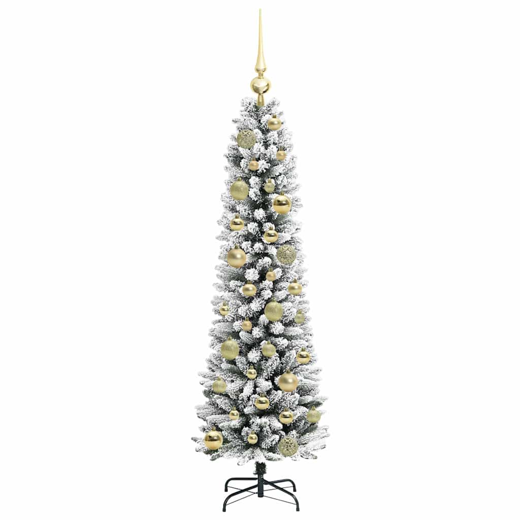Albero di Natale artificiale con 150 LED Verde e bianco 120 cm 3396085