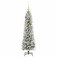 Albero di Natale artificiale con 150 LED Verde e bianco 120 cm 3396085