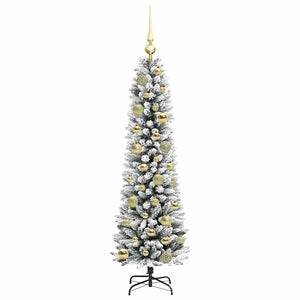 Albero di Natale artificiale con 150 LED Verde e bianco 120 cm 3396085