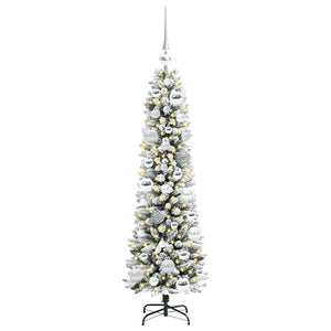 Albero di Natale artificiale con 150 LED Verde e bianco 120 cm 3396086