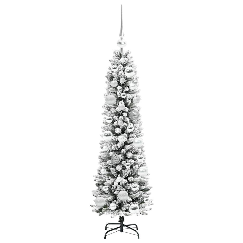 Albero di Natale artificiale con 150 LED Verde e bianco 120 cm 3396086