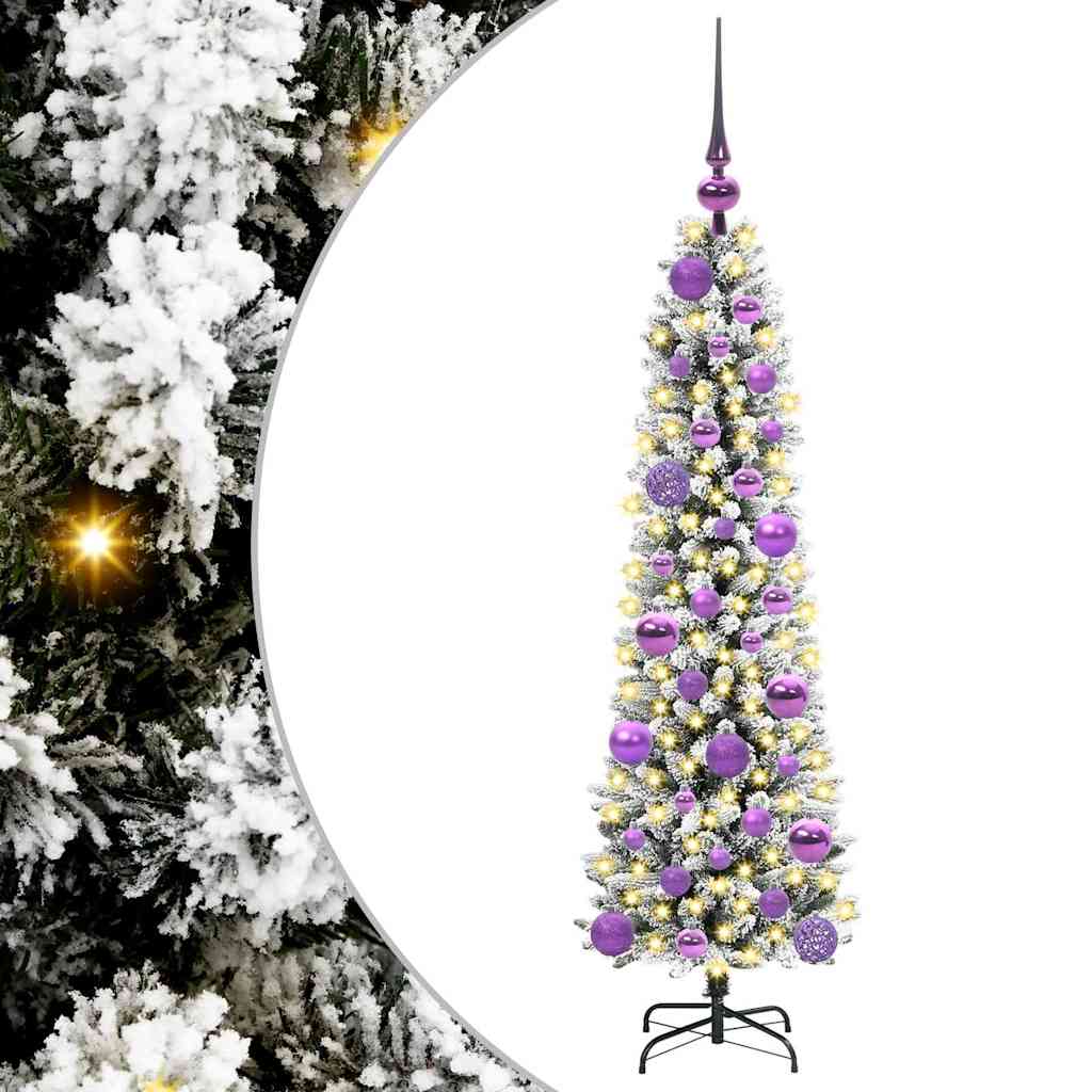 Albero di Natale Artificiale-Albero Natalizio con 150 LED Bianco 120 cm 346079