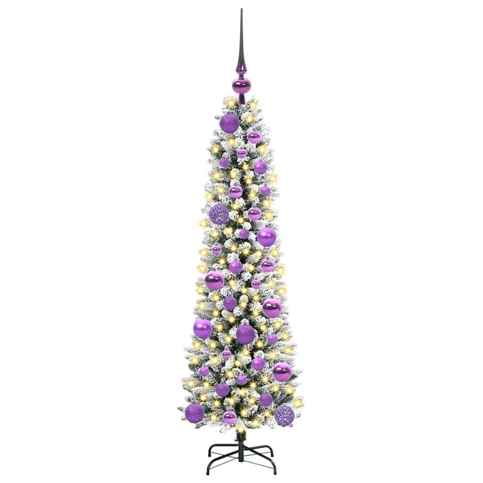 Albero di Natale artificiale con 150 LED Verde e bianco 120 cm 3396087