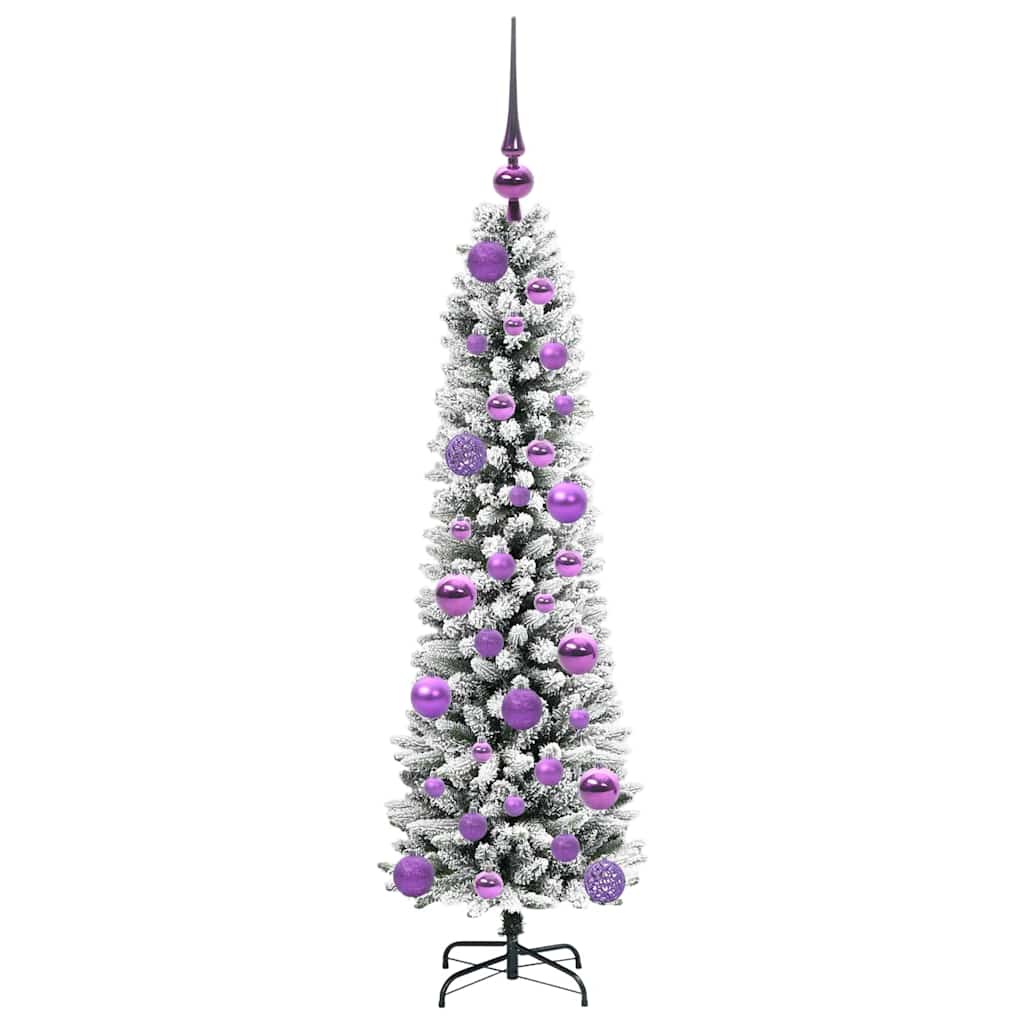 Albero di Natale artificiale con 150 LED Verde e bianco 120 cm 3396087