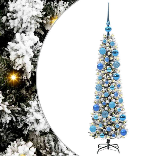 Albero di Natale Artificiale-Albero Natalizio con 150 LED Bianco 120 cm 875618