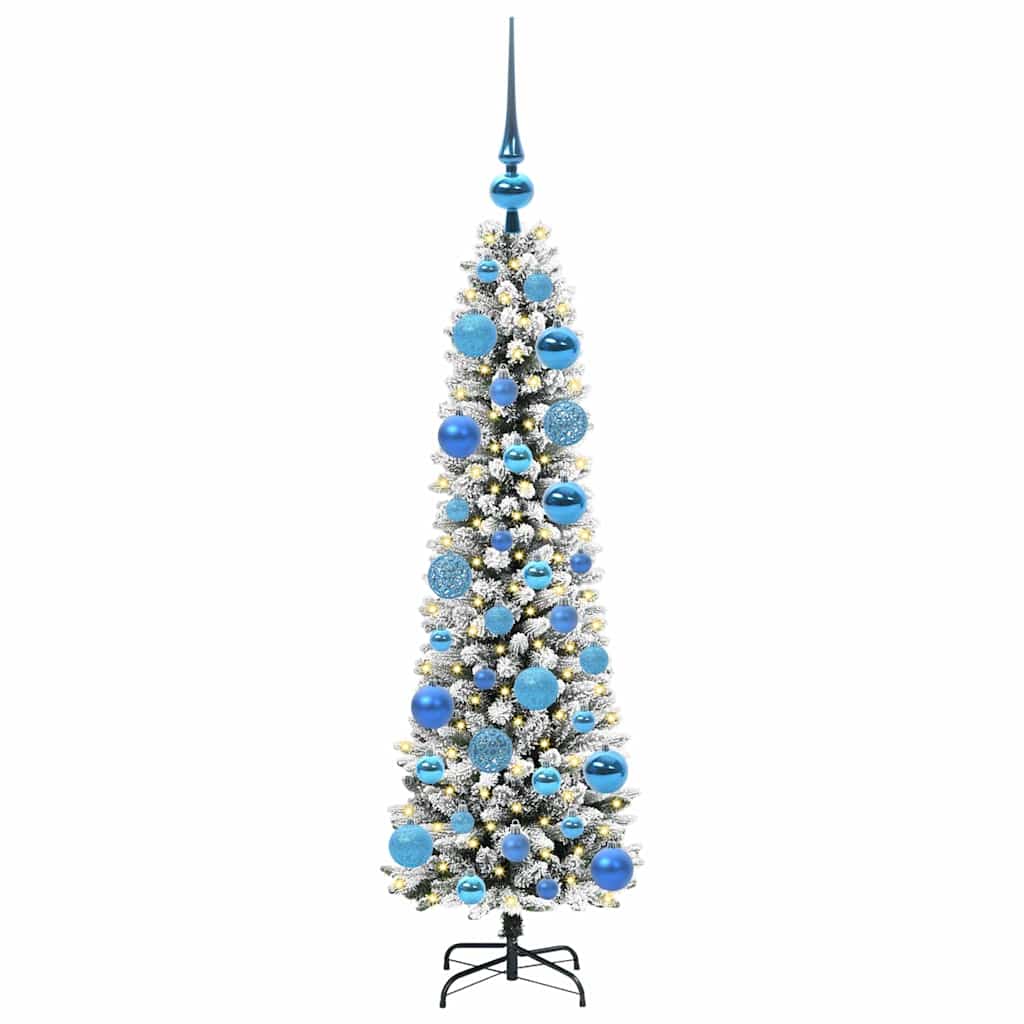 Albero di Natale artificiale con 150 LED Verde e bianco 120 cm 3396088