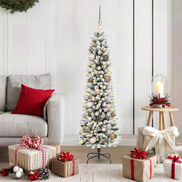 Albero di Natale artificiale con 150 LED Bianco 150 cm 3396091