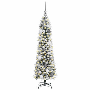 Albero di Natale artificiale con 150 LED Bianco 150 cm 3396092