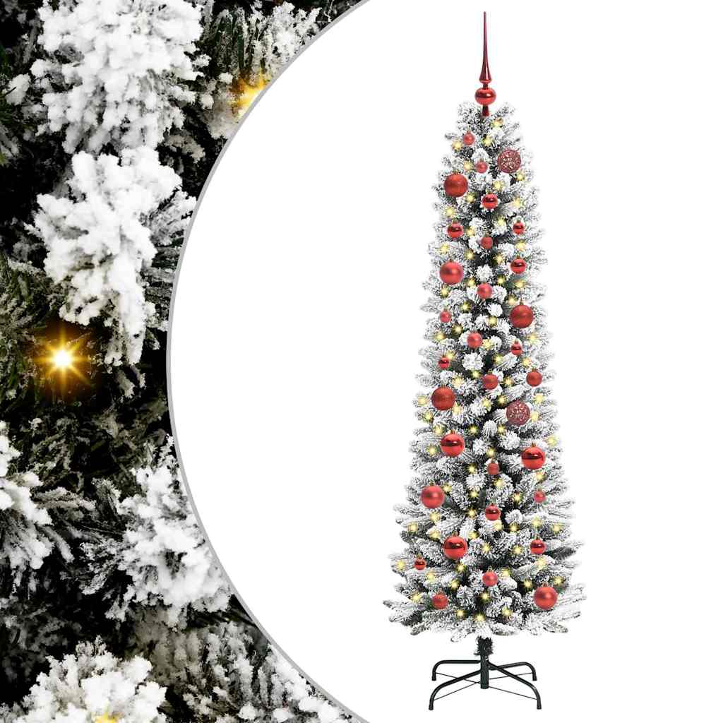 Albero di Natale Artificiale-Albero Natalizio con 150 LED Bianco 150 cm 508121