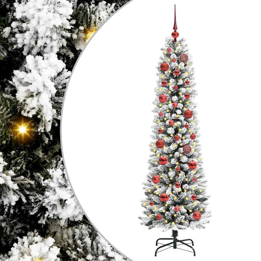 Albero di Natale Artificiale-Albero Natalizio con 150 LED Bianco 150 cm 508121