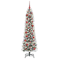 Albero di Natale artificiale con 150 LED Verde e bianco 150 cm 3396093