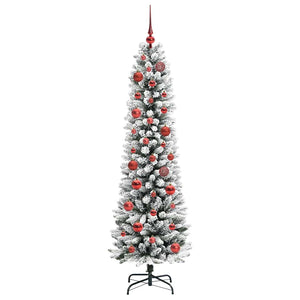 Albero di Natale artificiale con 150 LED Verde e bianco 150 cm 3396093