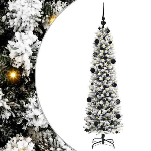 Albero di Natale Artificiale-Albero Natalizio con 150 LED Bianco 150 cm 198813