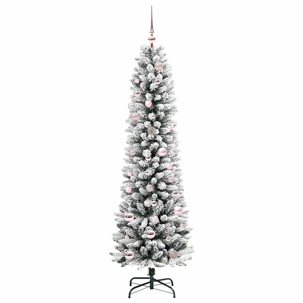 Albero di Natale artificiale con 150 LED Verde e bianco 150 cm 3396095