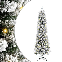Albero di Natale artificiale con 150 LED Verde e bianco 150 cm 3396096