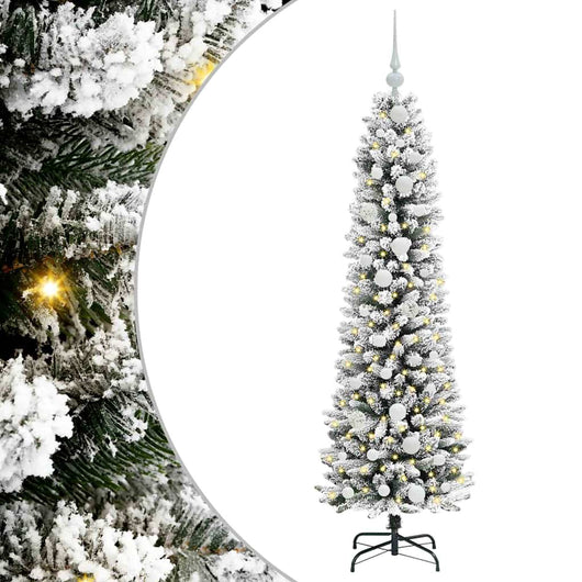 Albero di Natale artificiale con 150 LED Verde e bianco 150 cm 3396096
