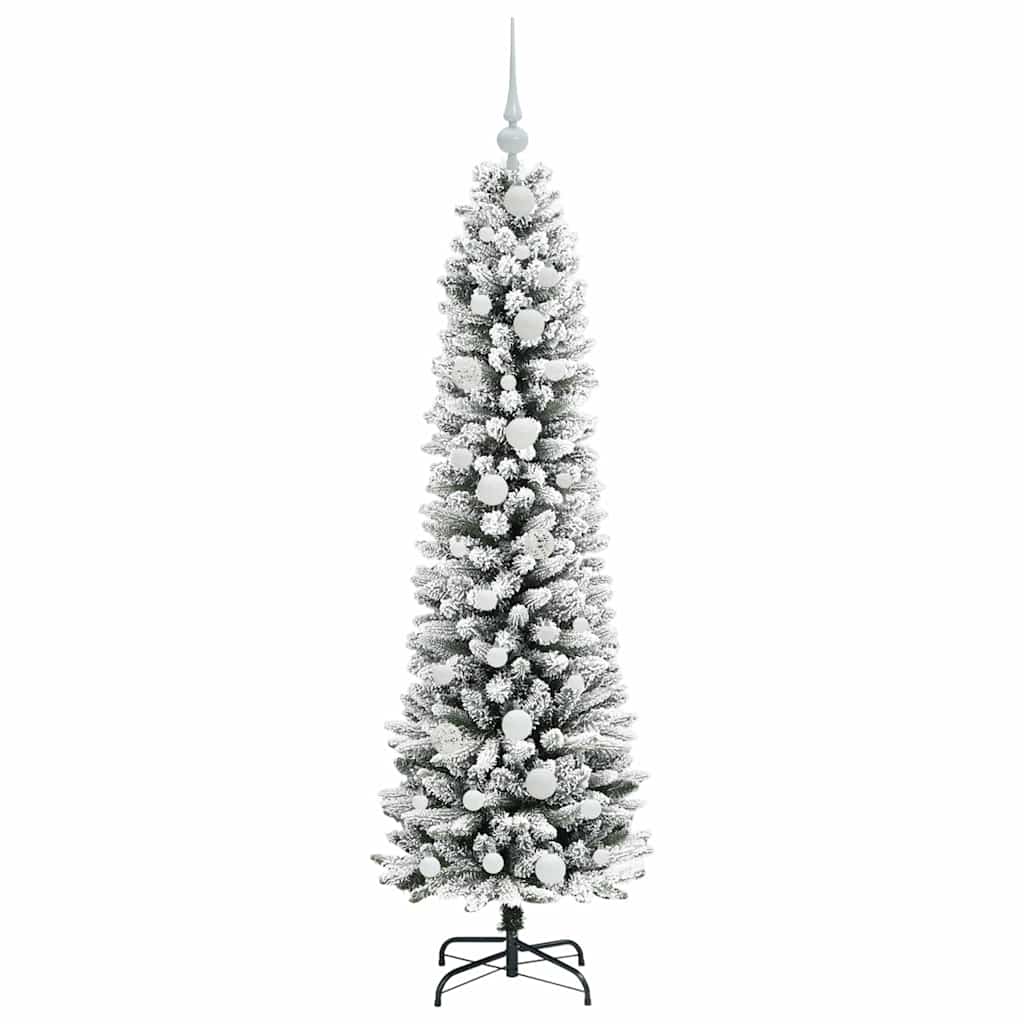 Albero di Natale artificiale con 150 LED Verde e bianco 150 cm 3396096