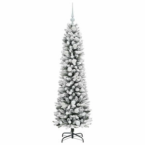 Albero di Natale artificiale con 150 LED Verde e bianco 150 cm 3396096