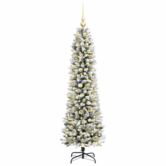 Albero di Natale Artificiale-Albero Natalizio con 150 LED Bianco 150 cm 304117