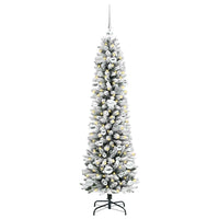 Albero di Natale artificiale con 150 LED Verde e bianco 150 cm 3396098