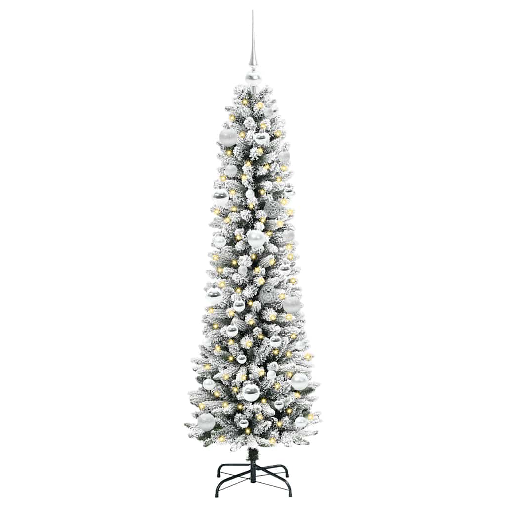 Albero di Natale Artificiale-Albero Natalizio con 150 LED Bianco 150 cm 676465