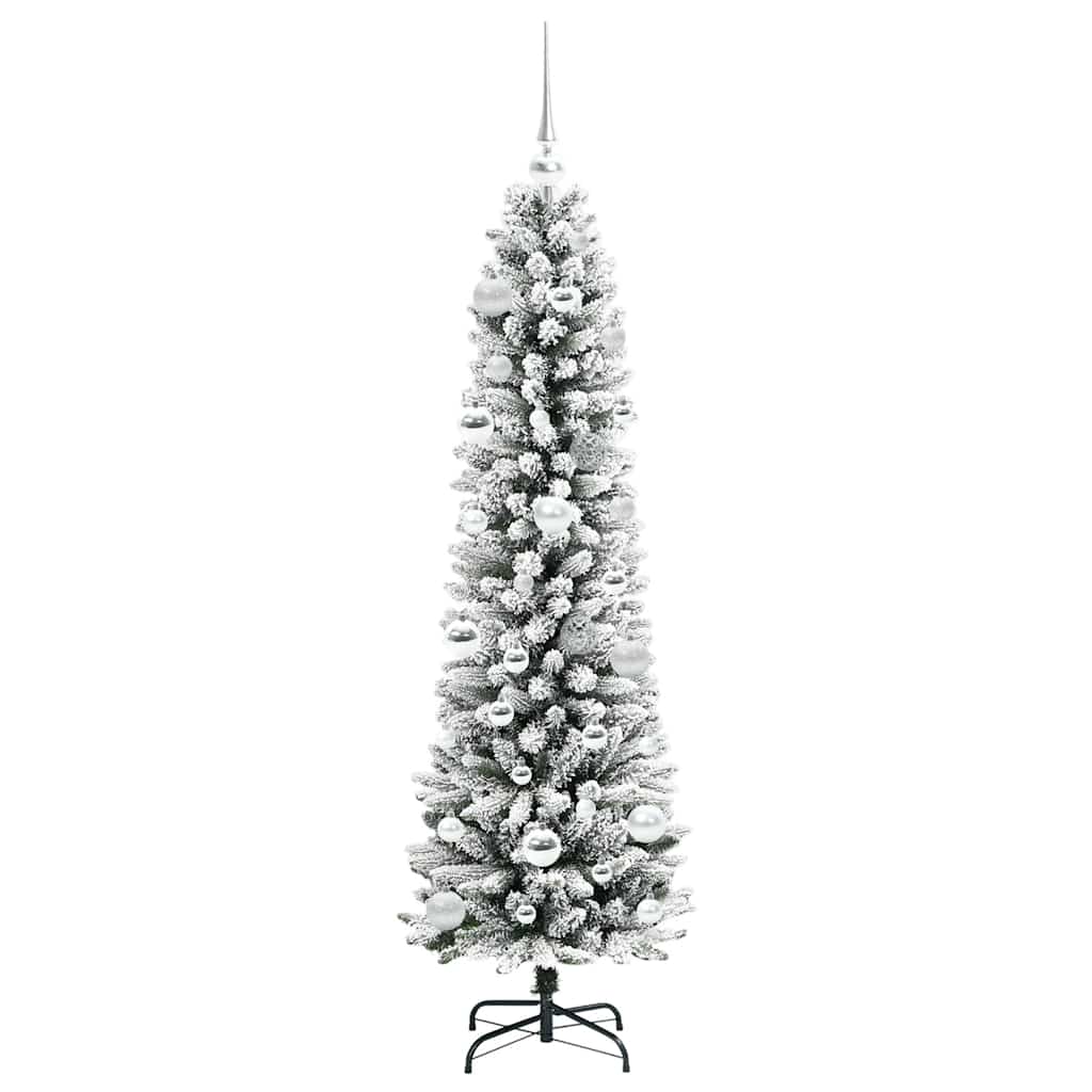 Albero di Natale artificiale con 150 LED Verde e bianco 150 cm 3396098